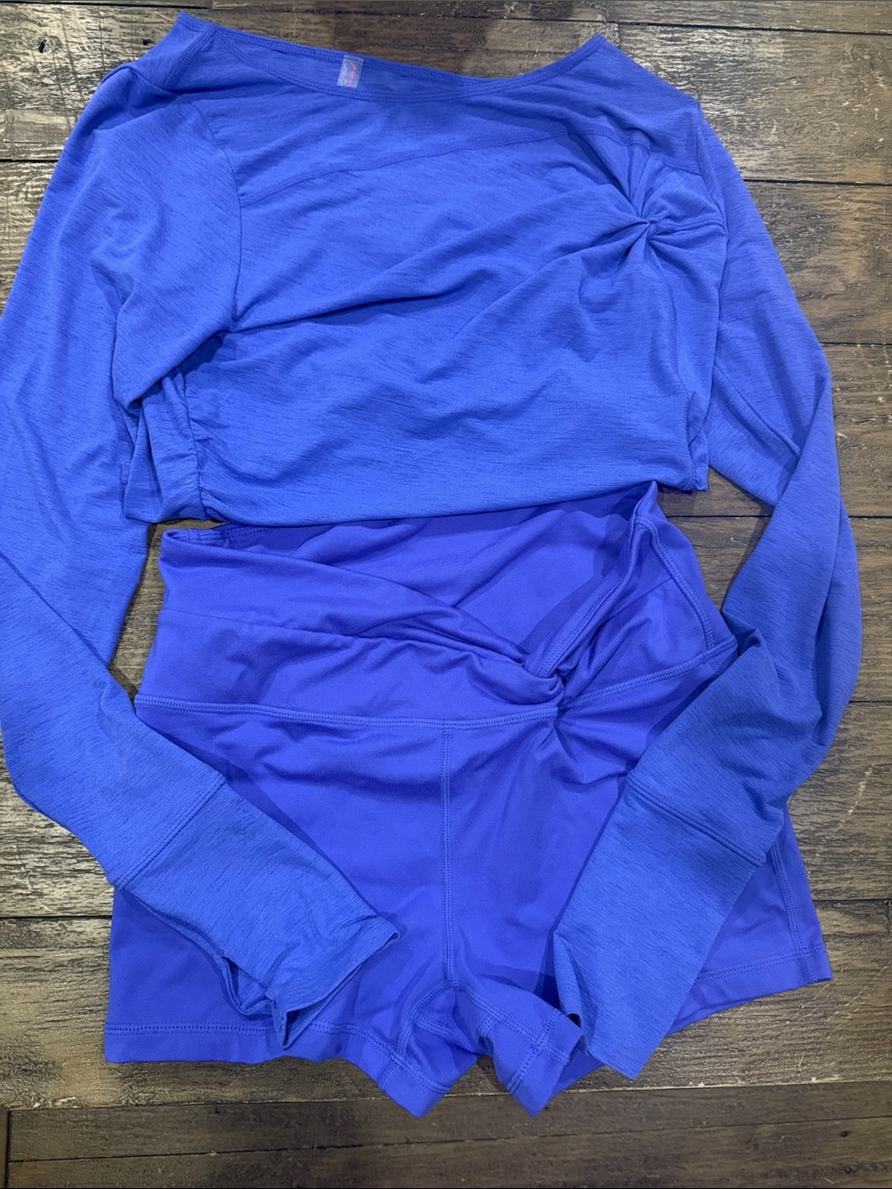 Free People Women’s Twist-Detail Long Sleeve Top in Royal Blue